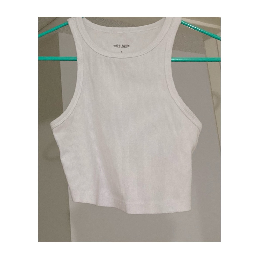 white crop tank top S